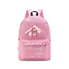 Alibaba Pink Ruffle Detail Lace Up Canvas Backpack Fashion Girls Back Pack Bag