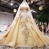 Jancember LS63454-1 Golden very sparkly crystals heavy casual dresses for beach ladies summer dress for women party dress