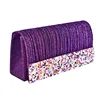 2019 Bags Women Handbags Lady Purple Pleated Glitter Party Bag Clutch Evening Bag