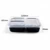 2019 Best Selling F379 3 Compartmente Plastic Microwave Bento Lunch Box Leakproof Food Packaging Containers