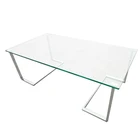New model metal legs crystal glass coffee table / tea table / side table