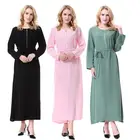 Long Sleeve Islamic Maxi Arab New Muslim Robe Muslim Women With Long Abaya