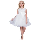lovely White Baby Girl Party Dress Design Sleeveless Kids white lace flower girl dress for wedding