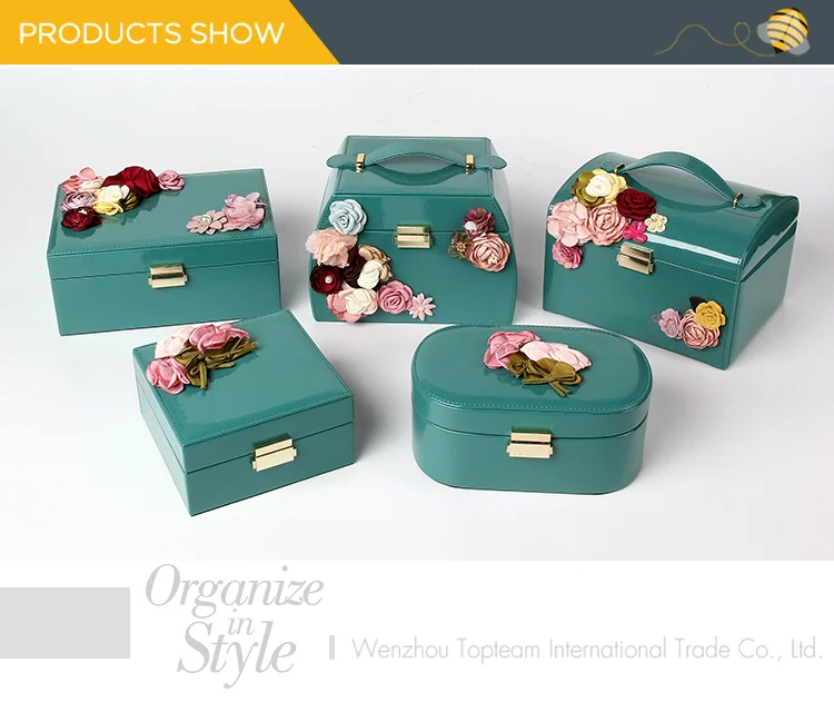 name:  jewelry box  material :  pu leather,cardboard,flocking