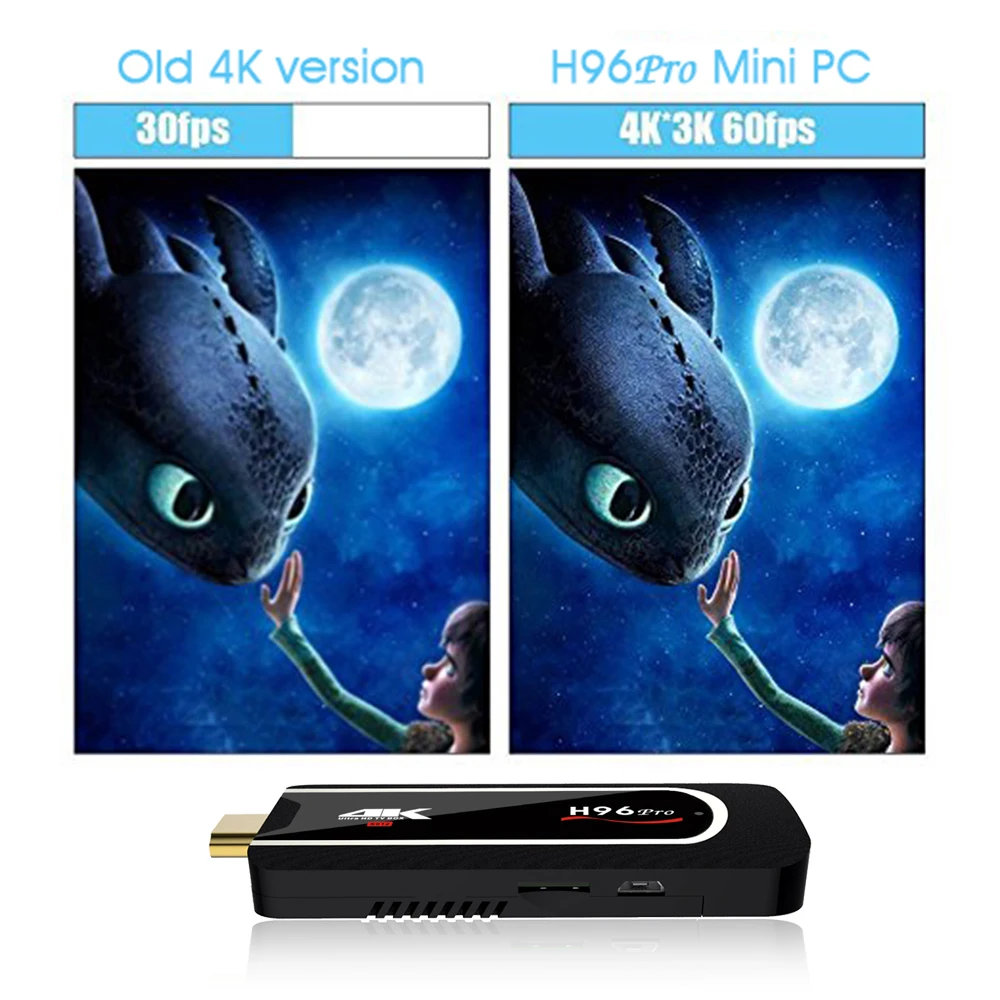 H96 pro Mini PC Android Tv Box 7.1 Kd Mini Box 2gb ram 16gb rom /8Gb Rom Amlogic S912 64bit Octa-core Mini PC Box Media Player