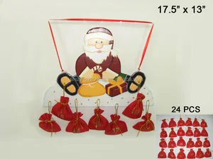 gifts hanging decoration wooden santa claus hanging xmas home