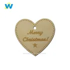 Promotional plain heart shape wooden keychain