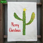 custom design standard size Merry Christmas flour sack towels