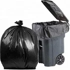 65 55 Gallon LDPE Large Capacity Contraction Garbage Black Trash Bag
