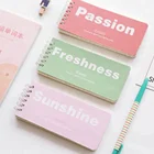 Office School Supplies Promotional Gifts Solid Color Notebook Spiral Wire Notebook Mini Oblong Notepad