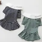 RoblionPet Teddy Summer Fancy Luxury Puppy Striped Dog Shirt Polo Dog Clothes Dress