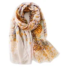Women's 100%polyester floral printed hijab light woven shawls scarf