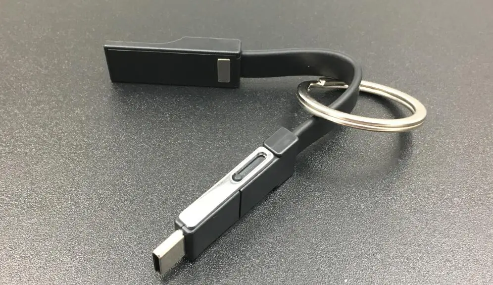 Portable 3in1 magnetic charging cable with keychain for IOS for Android for Type C device - ANKUX.COM