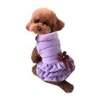 Habits de Chien Thick Cotton Winter Dog Dresses Pet Clothes for Puppies