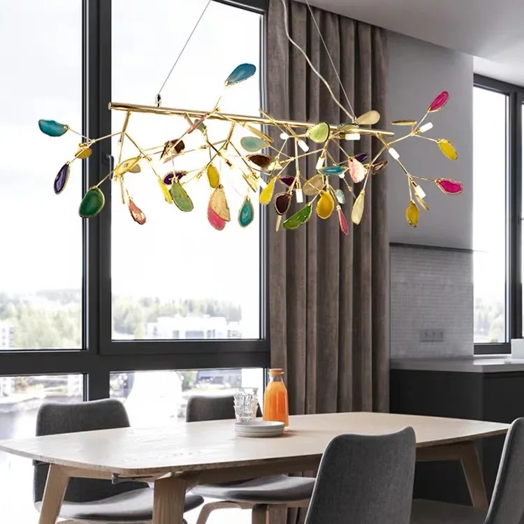 Factory  modern industrial led chandelier colorful pendant G4  lamp bedroom living room chandeliers