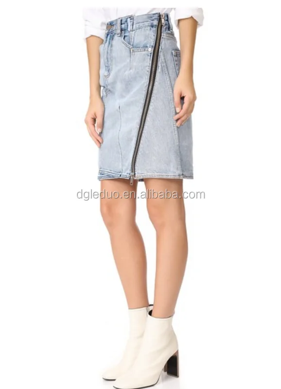 off-center full-length zip high waisted sext cheap denim pencil