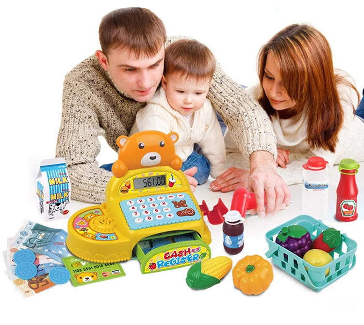 Kids preschool play game set plastic kids supermarket toy