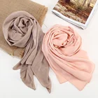 Fashion women custom turquie simulated silk muslim shawl scarf hijab