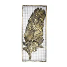 Office Decoration 90*39cm Large Metal Iron Gold Turtle Leaf Home Office Modern Wall Hanging Decoration