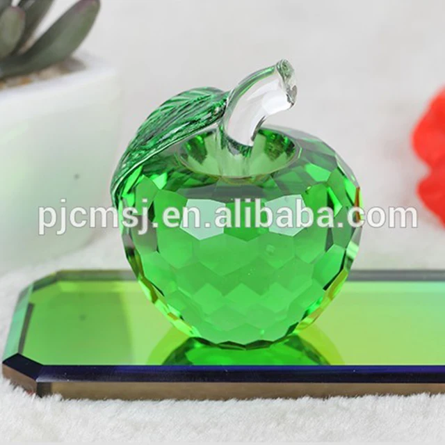 transparent crystal decoration apple for wedding favors