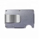New Fashion Men's Silver Aluminum Slim Machined RFID Wallet