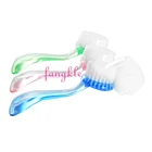Hotselling nail art cleaning tool color handle facial plastic nail brush