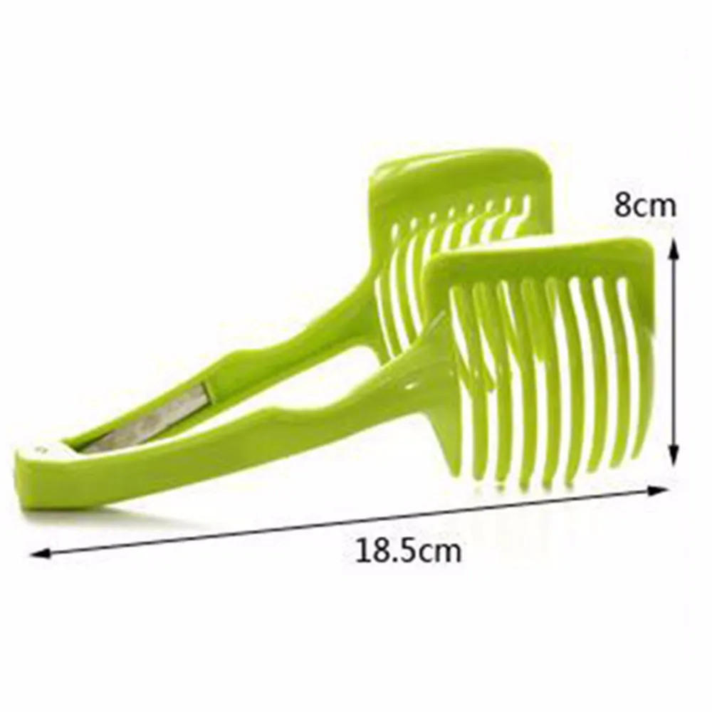 Vegetable Cutter Slicer Tomato Onion Slicer Holder Food-Grade Plastic Fruit Vegetable Cutters Kitchen Gadgets Slice KC1365