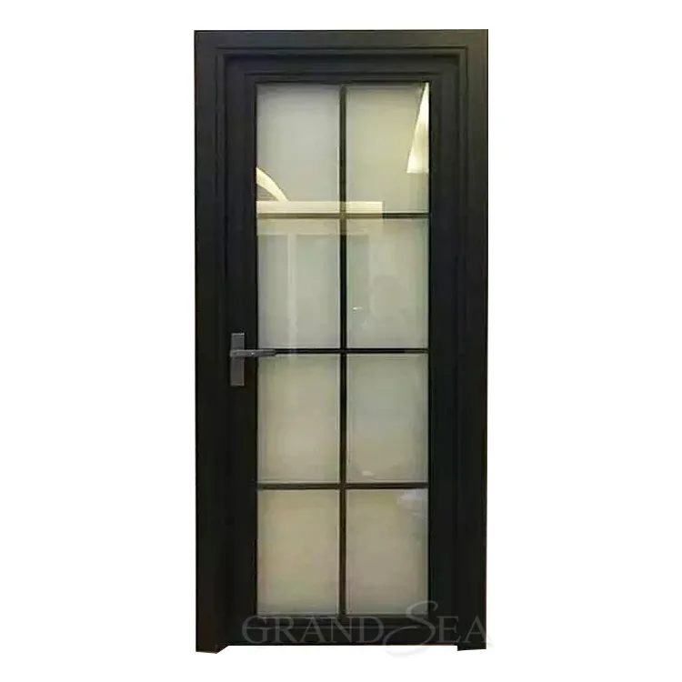 Best-selling decorative cheap waterproof aluminum profile frame swing glass internal bathroom door design