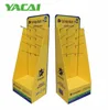 Floor pop display cardboard for socks metal pegboard hooks display trade show display riser