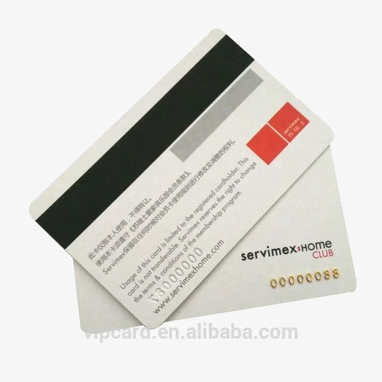 wholesale promotion blank hico pvc plastic gift card writable