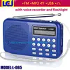 L-065 portable mini mp3 player fm radio voice recorder