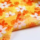Multi color floral digital print woven voile 100% cotton fabric for dress
