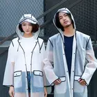 EVA Raincoat Fashion Outdoor Rain Coat Women transparent plastic rainwear poncho raincoat adult
