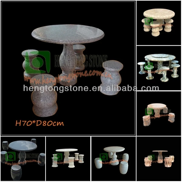 Round Indoor Stone Table with Children