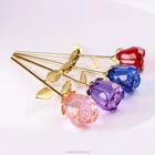 Wedding decoration crystal glass rose flower in china