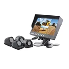 7 Inch rear view system quad monitor 7 car display Quad 4 Channels video input Split 7 inches tft lcd color