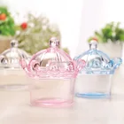 Recyclable Plastic Box Plastic Fashion High Quality Wedding Or Baby Shower Favors Crown Shape Plastic Candy Packaging Box