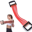 adjustable 5-Spring Rubber Handle Chest Expander Pull Stretcher spring exerciser arm exerciser