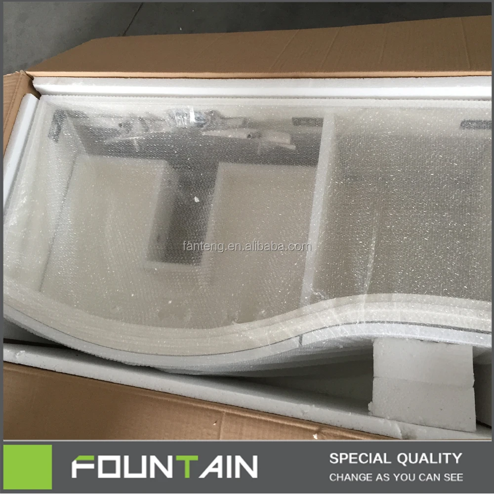 Hangzhou Fabricación de gabinete curvo de brillo blanco MDF mueble de