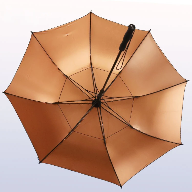 Windproof custom promotional double layer golf umbrellas with brand