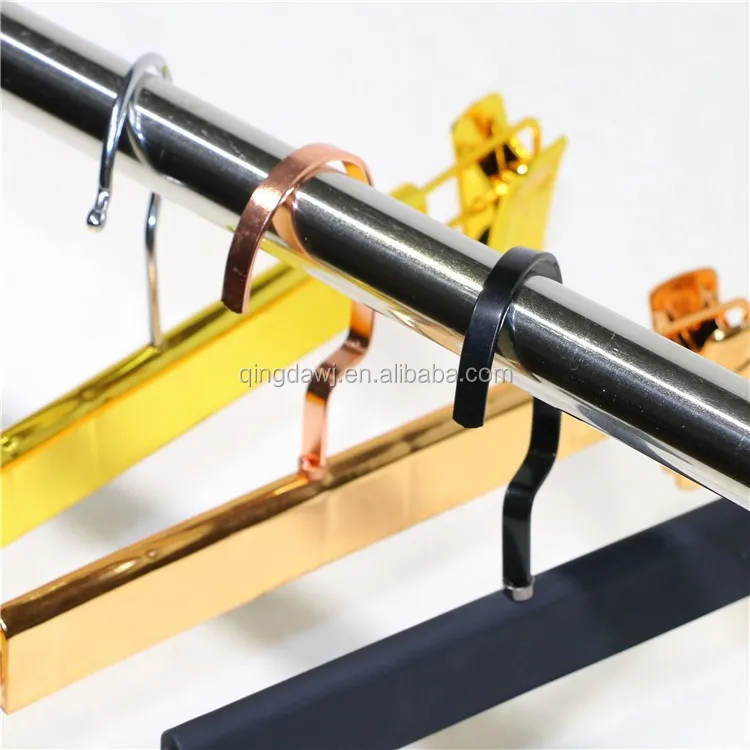 Rubber coated pant hanger/electroplating gold trouser rack