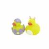Promotional Custom Plastic LED flashing Rubber Easter Duck Egg Bath Rubber Duck toy
