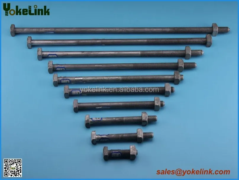 Hot dip galvanized machine bolts