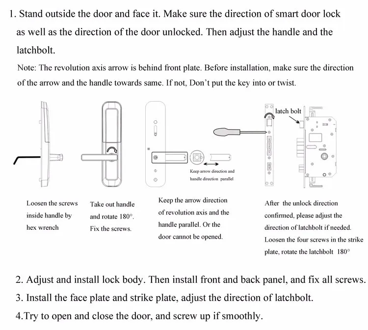 ETE Factory made keypad digital electronic padlock Finger print wifi zigbee door lock with zinc alloy plate - ANKUX.COM