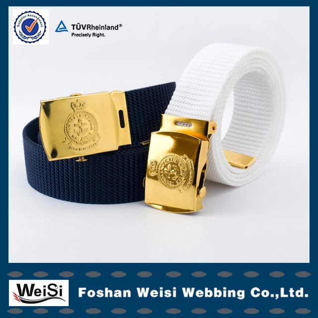 western popular product golden metal buckle cavas belt for