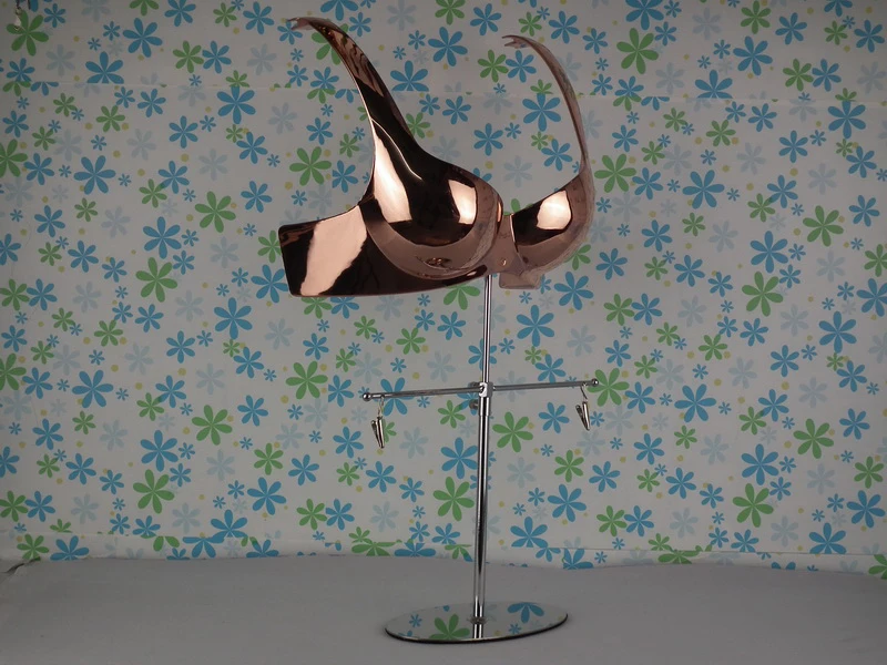 EMB-013PR  Red copper plated bra show model_26