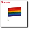 NX Hot Sale 30x45cm Rainbow Car Window Flag Holders Gay Pride