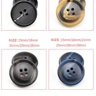Buttons Horn Button Hot Selling Wholesale 4 Hole Hand Faux Horn Buttons For Men's Wear Designer Coat Buttons