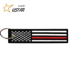 Wholesale Custom Fabric Keychain Embroidered Tag custom National Eva Floating Keychain