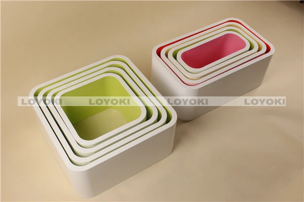 wood square wall mount cube shelf decorative wall decoration wooden fish